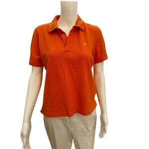 Vintage 90s Ralph Lauren Women’s Orange Polo Shirt Medium
